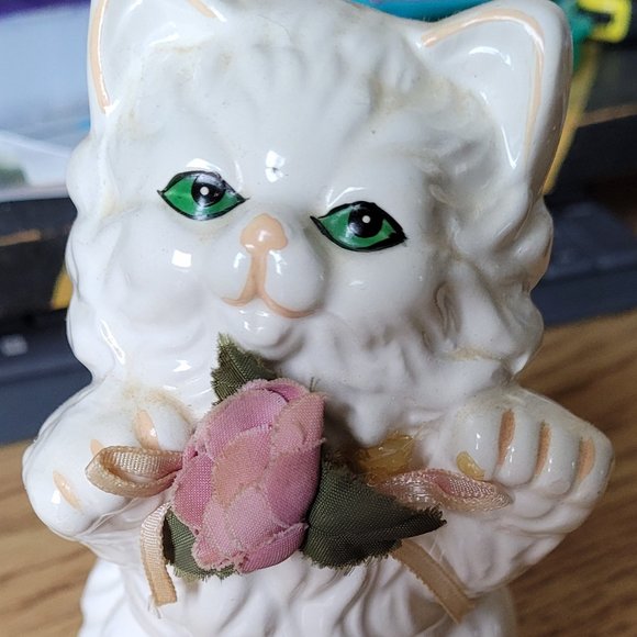 Set of 2 white cat trinkets - Picture 1 of 6